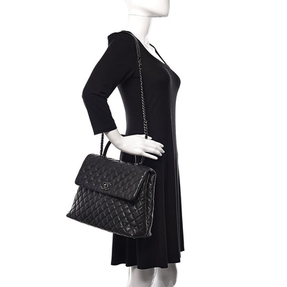 Chanel Caviar Liazard Quilted Large Coco Handle Flap Black 2 of 10