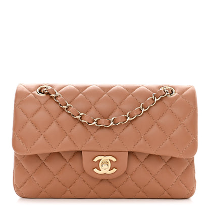 Chanel Lambskin Quilted Small Double Flap Brown 1 of 12
