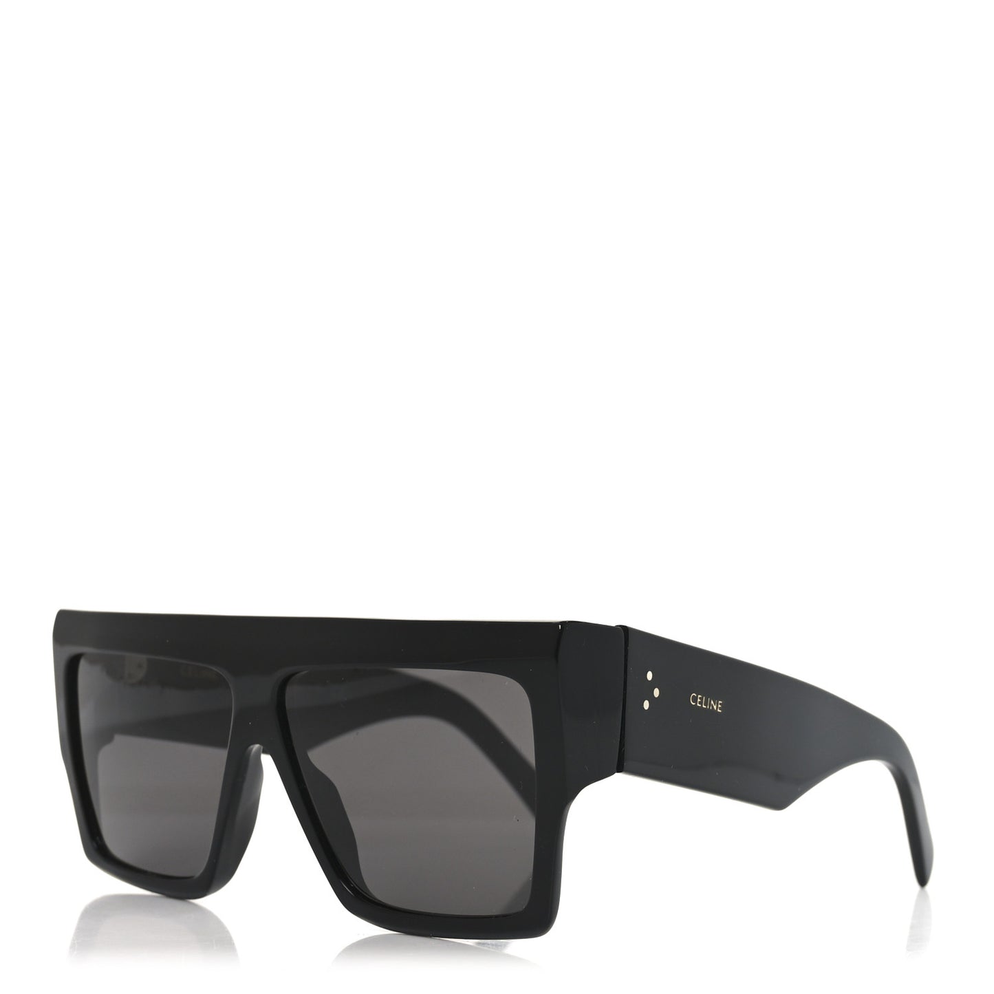 Acetate Flat Top Rectangular Sunglasses CL400921 Black