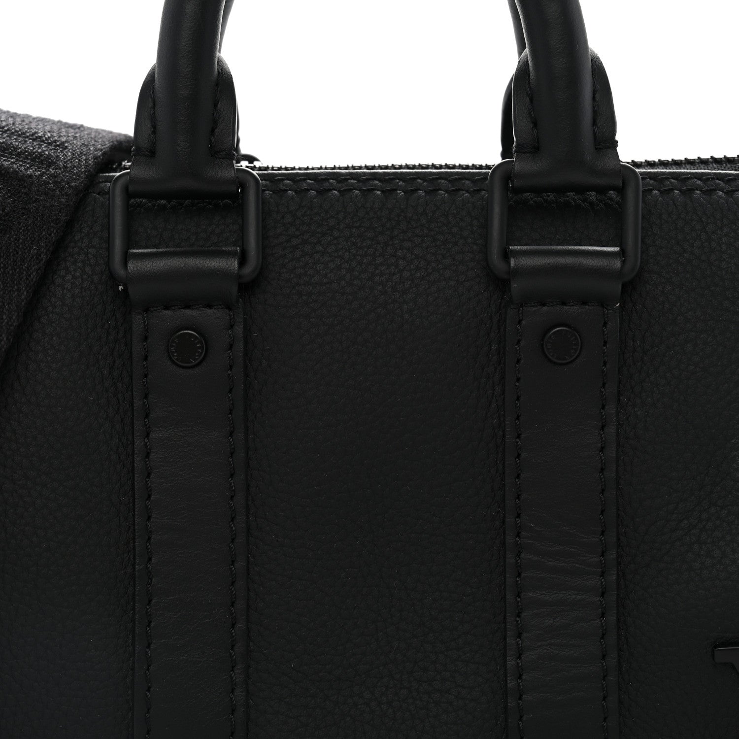 Louis Vuitton Grained Calfskin Aerogram Keepall XS Black 6 of 8