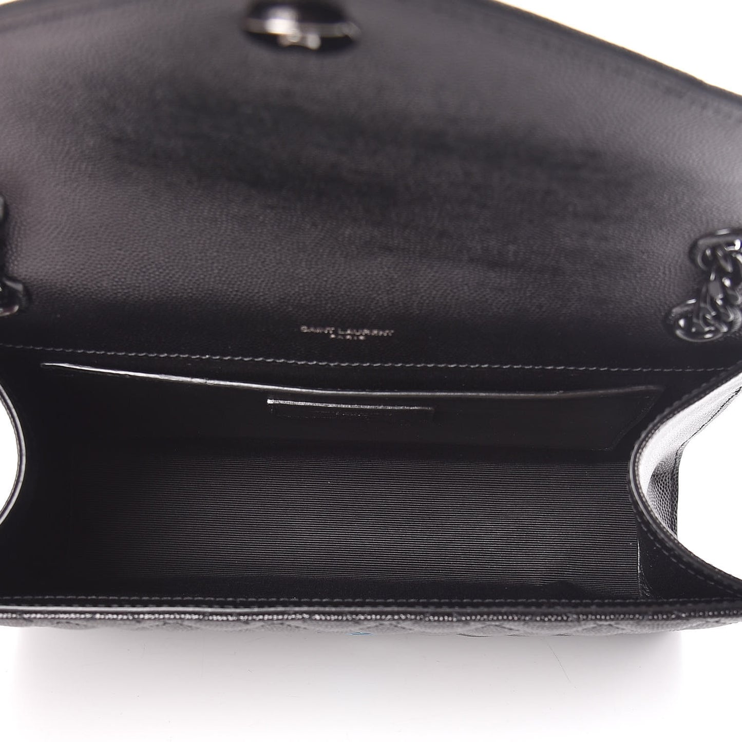 Grain De Poudre Textured Mixed Matelasse Triquilt Medium Monogram Satchel Black