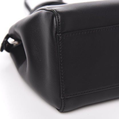 Fendi Nappa Karung Monster Eyes Mini Peekaboo Iconic Satchel Black Papavero 9 of 10