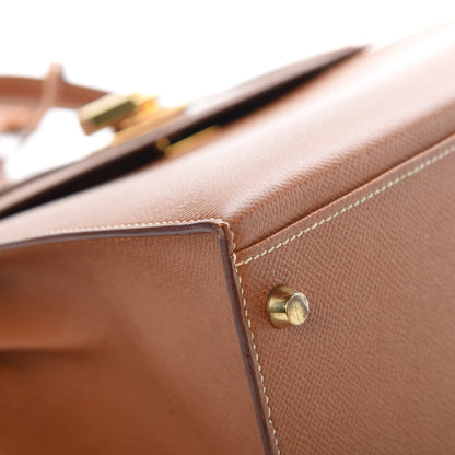 Hermes Courchevel Kelly Sellier 32 Gold 9 of 17