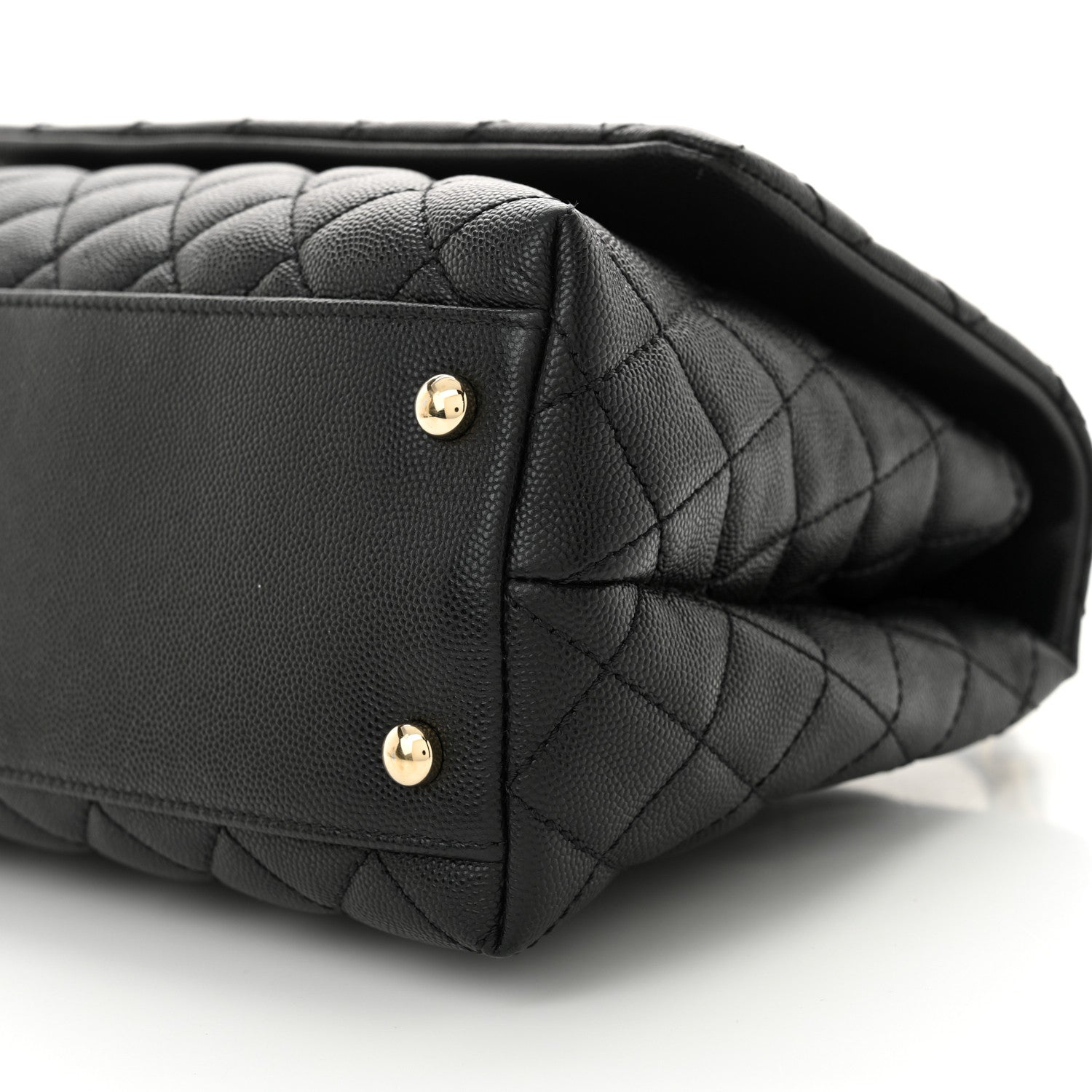 Chanel Caviar Quilted Small Coco Handle Flap Black 10 of 11