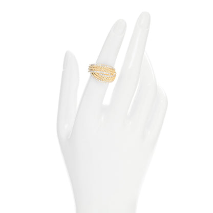 David Yurman 18K Yellow Gold Diamond 13mm Origami Ring 52 6 2 of 4