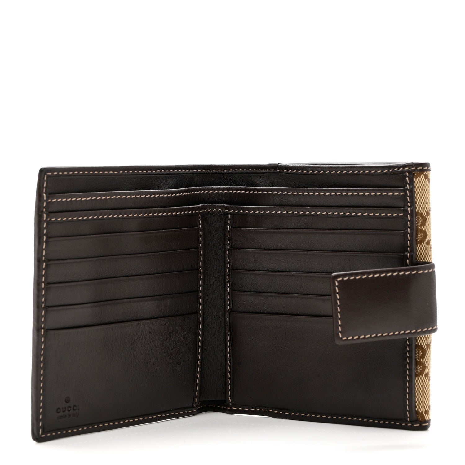 Gucci Monogram Lovely Heart French Flap Wallet Dark Brown 5 of 7