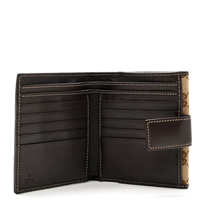 Gucci Monogram Lovely Heart French Flap Wallet Dark Brown 5 of 7