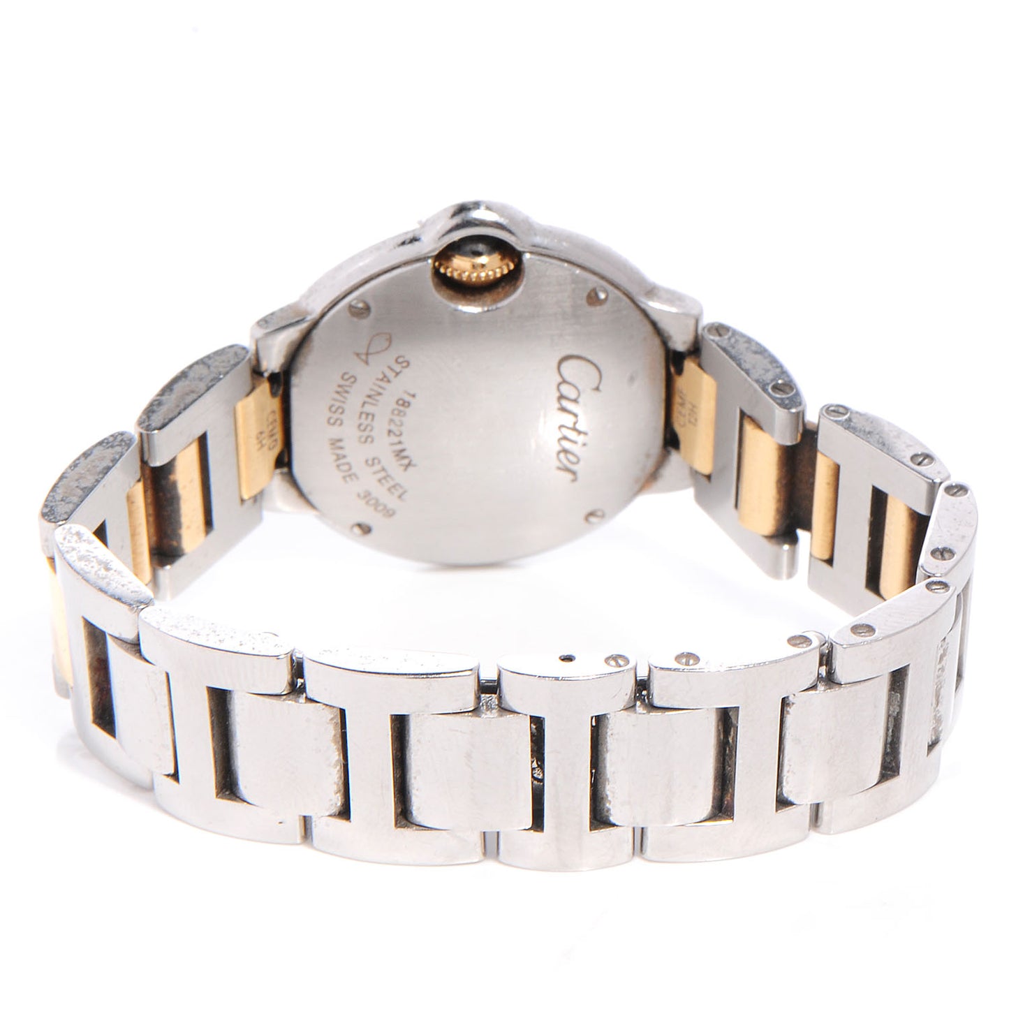 Stainless Steel 18K Yellow Gold 28mm Ballon Bleu De Cartier Quartz Watch