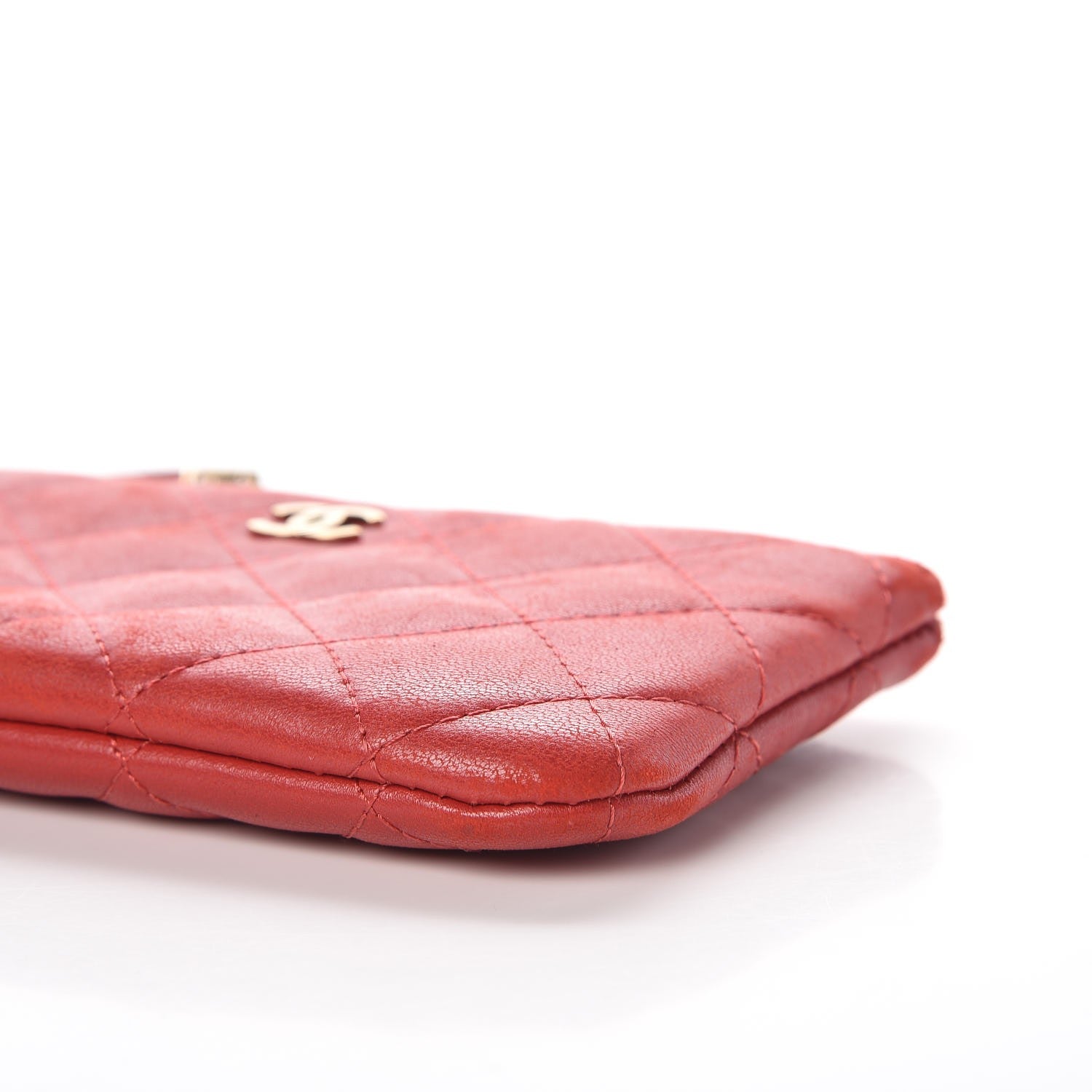 Chanel Lambskin Quilted Small Casino Cosmetic Case Red 10 of 10
