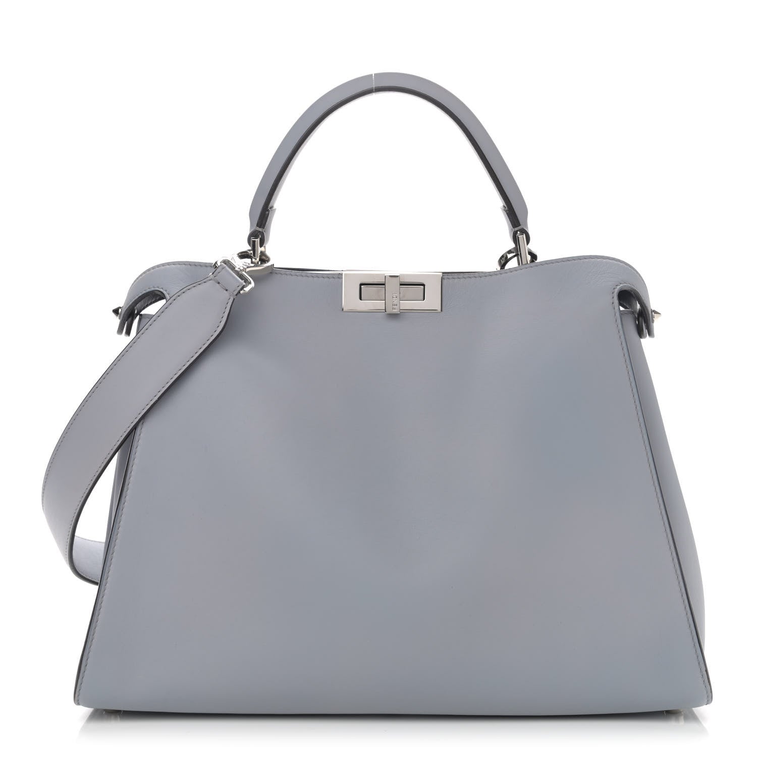 Fendi Vitello Tahiti Burro Large Peekaboo Iconic Essentially Satchel Ardesia Dark Blue 1 of 12