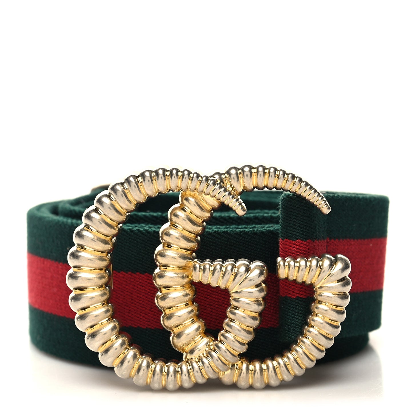 Canvas Torchon Double G Web Belt 100 40 Verde