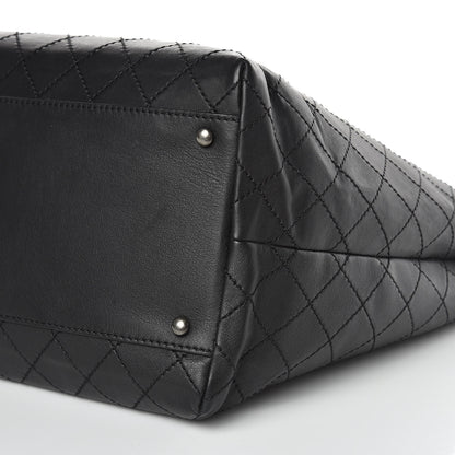 Chanel Calfskin Stitched Large Shopping Tote Black 9 of 10