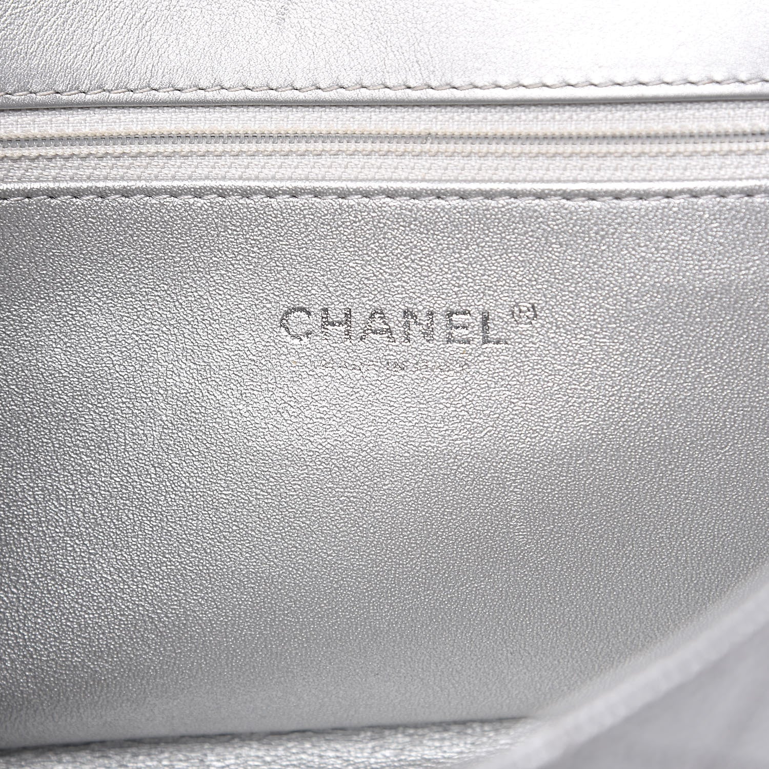 Chanel Metallic Caviar Quilted Medium CC Filigree Flap Silver 6 of 12
