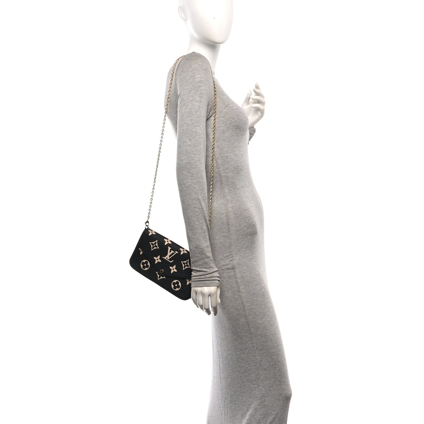 Empreinte Monogram Giant Felicie Pochette Black Beige