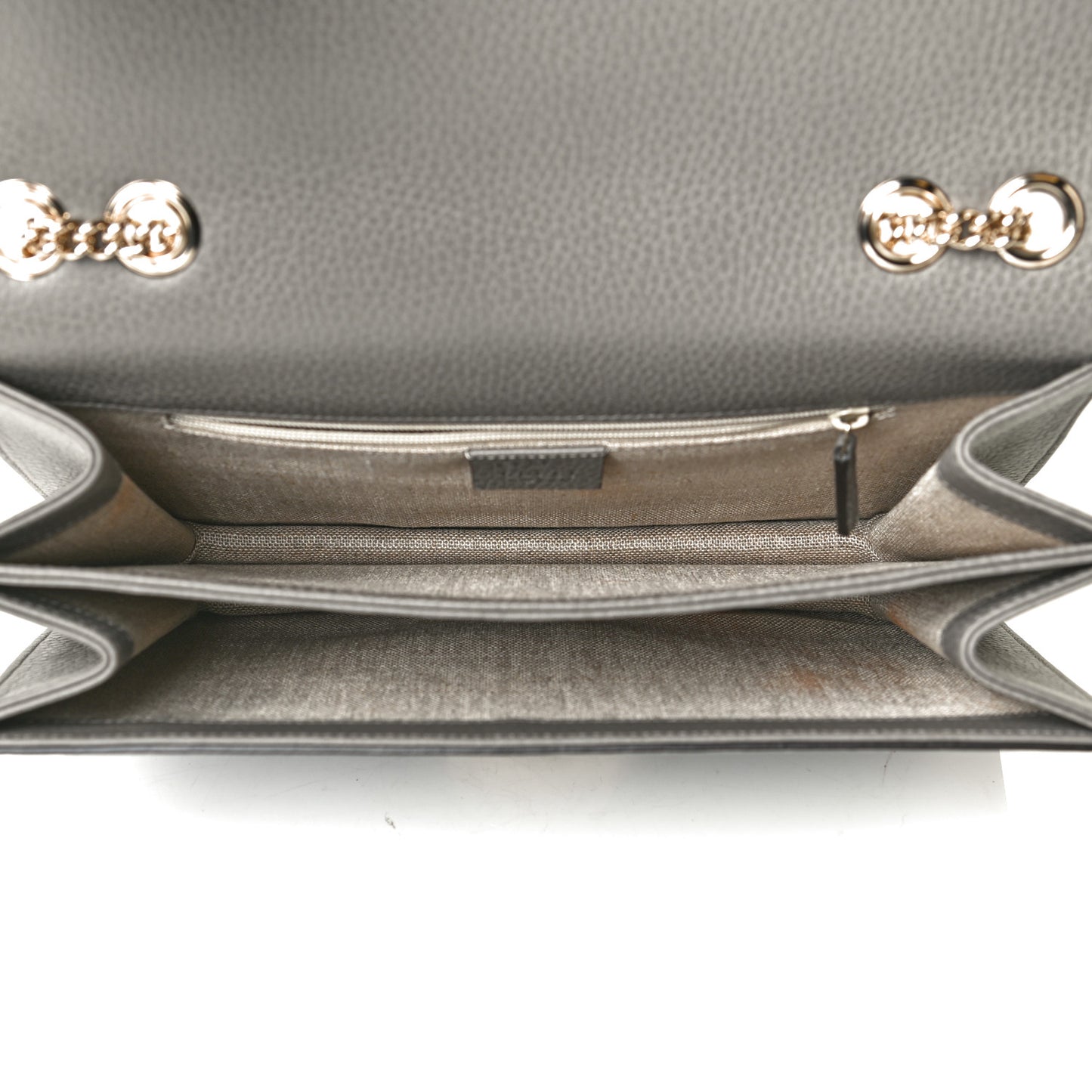 Dollar Calfskin Interlocking G Shoulder Bag Loess