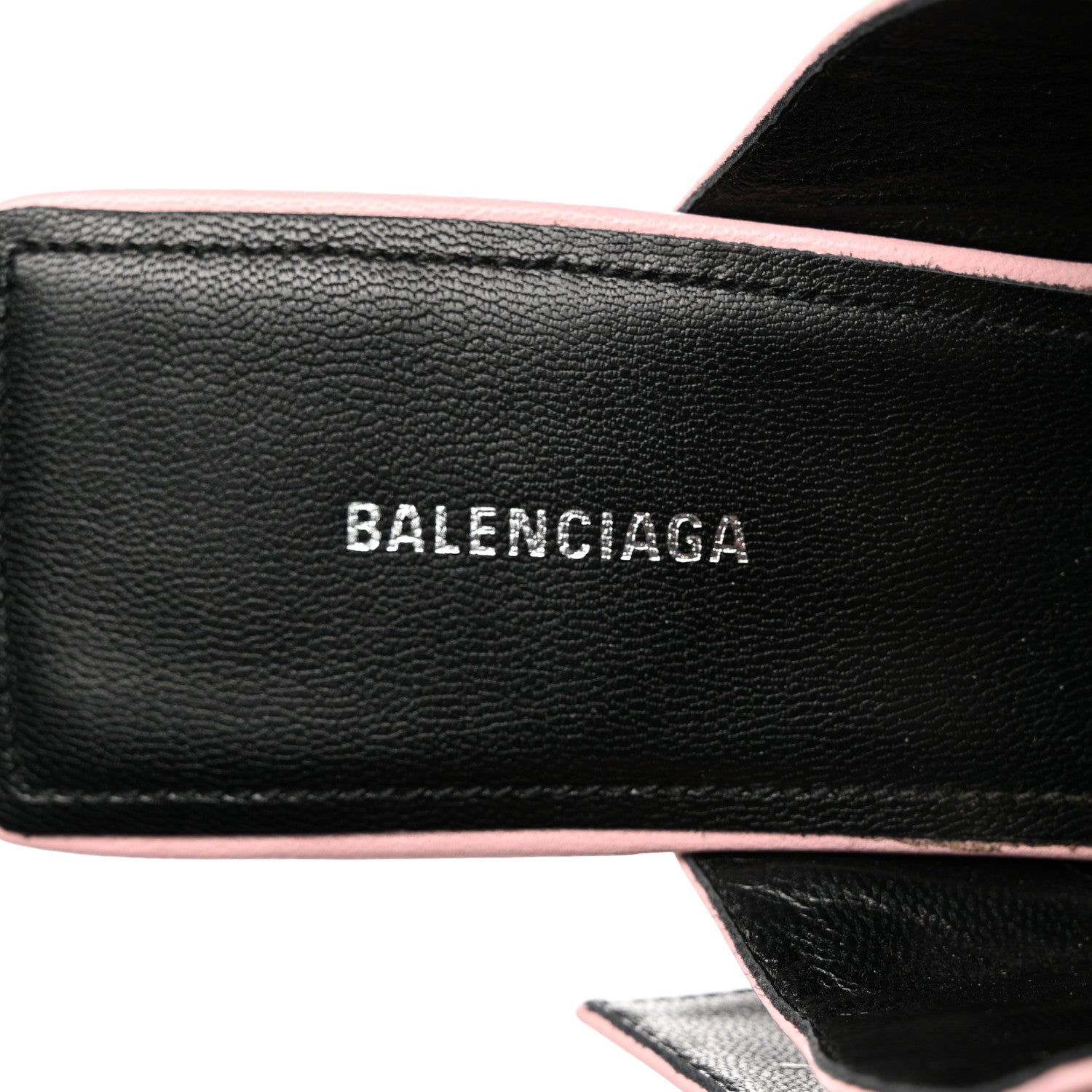 Balenciaga Shiny Calfskin Belt 40mm Mules 36 Pink 6 of 8