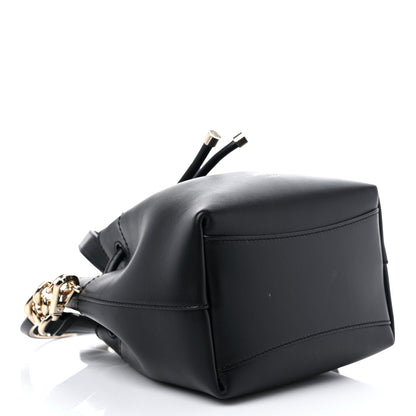 Jimmy Choo Smooth Shiny Calfskin Bon Bon Bucket Bag Black 3 of 8