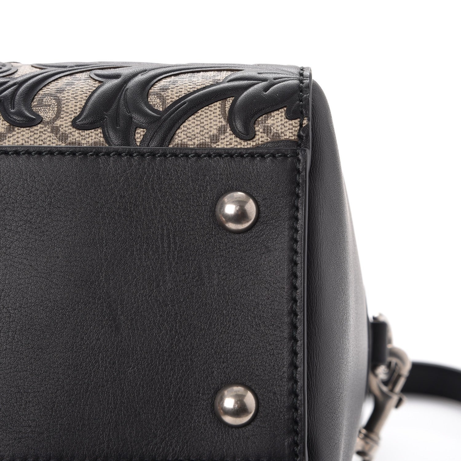 Gucci GG Supreme Monogram Arabesque Small Boston Black 14 of 15
