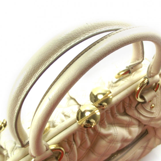 Marc Jacobs Quilted Leather Stam White Chiffon 6 of 11