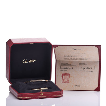 Cartier 18K Yellow Gold Small LOVE Bracelet 19 6 of 6