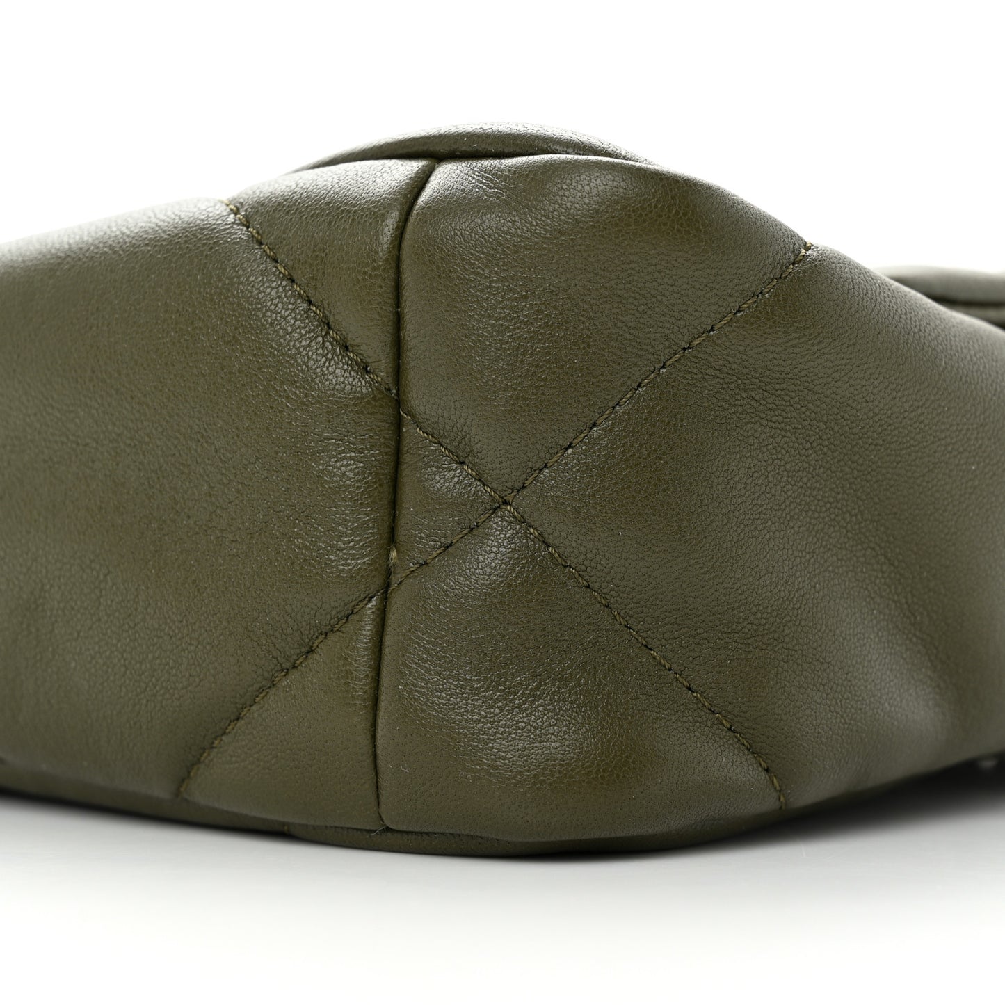 Lambskin Quilted Medium Chanel 19 Flap Khaki