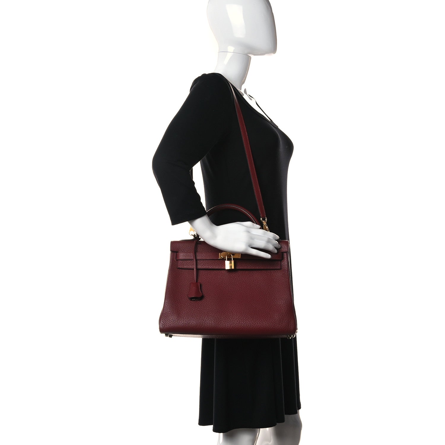 Hermes Togo Kelly Retourne 32 Rouge H 2 of 13
