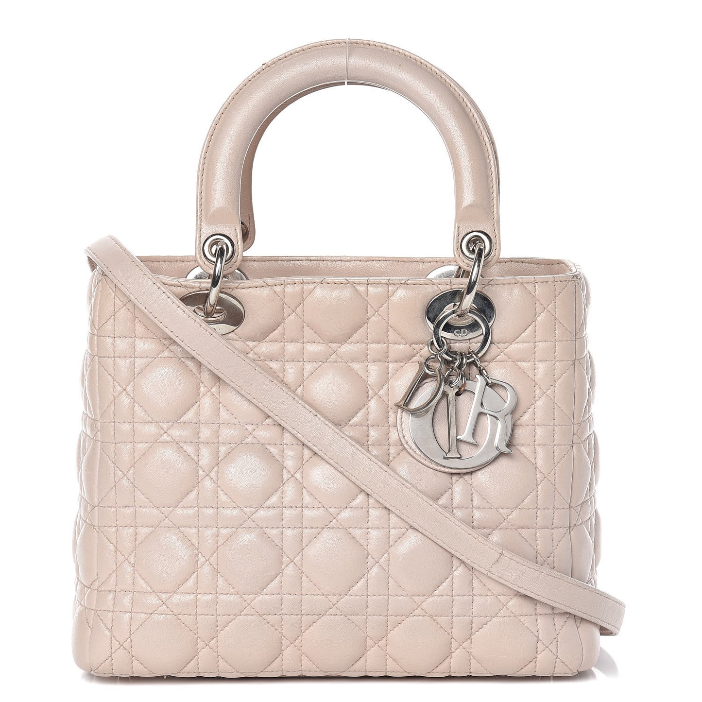 Lambskin Cannage Medium Lady Dior Light Pink
