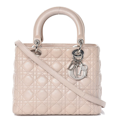 Christian Dior Lambskin Cannage Medium Lady Dior Light Pink 1 of 32