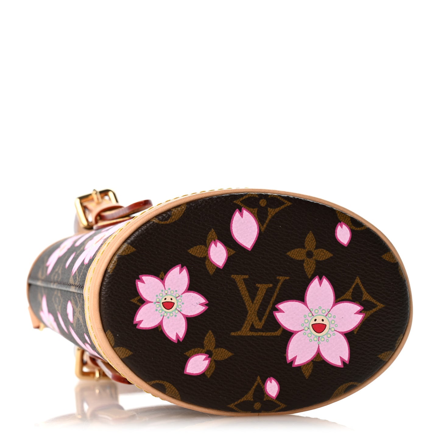 LV X TM Monogram Cherry Blossom Nano Bucket Sakura Brown