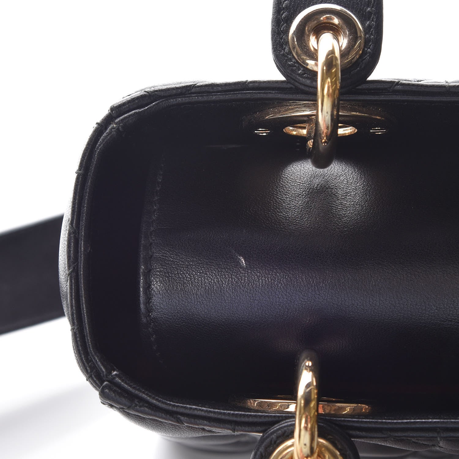Christian Dior Lambskin Cannage Small Lucky Badges My Lady Dior Black 11 of 12