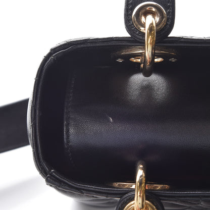 Christian Dior Lambskin Cannage Small Lucky Badges My Lady Dior Black 11 of 12