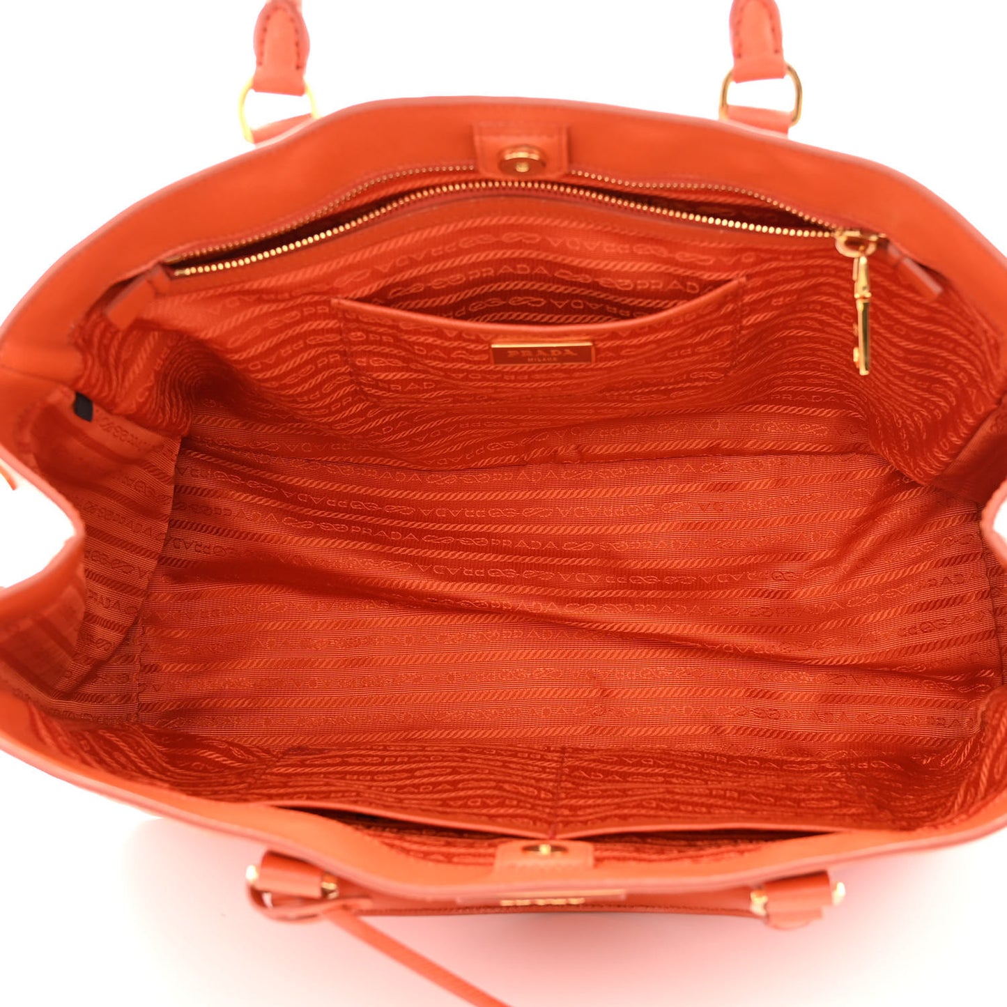 Saffiano Lux Large Tote Papaya