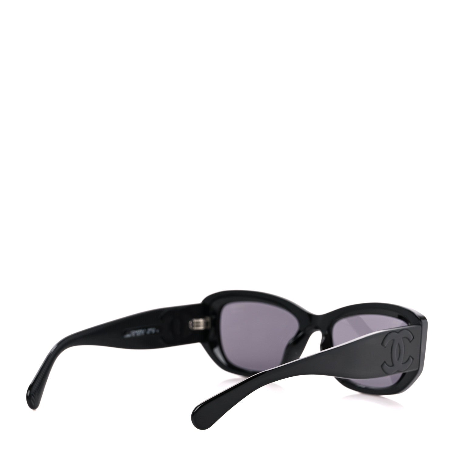 Chanel Acetate Rectangle Sunglasses 5493-A Black 4 of 8