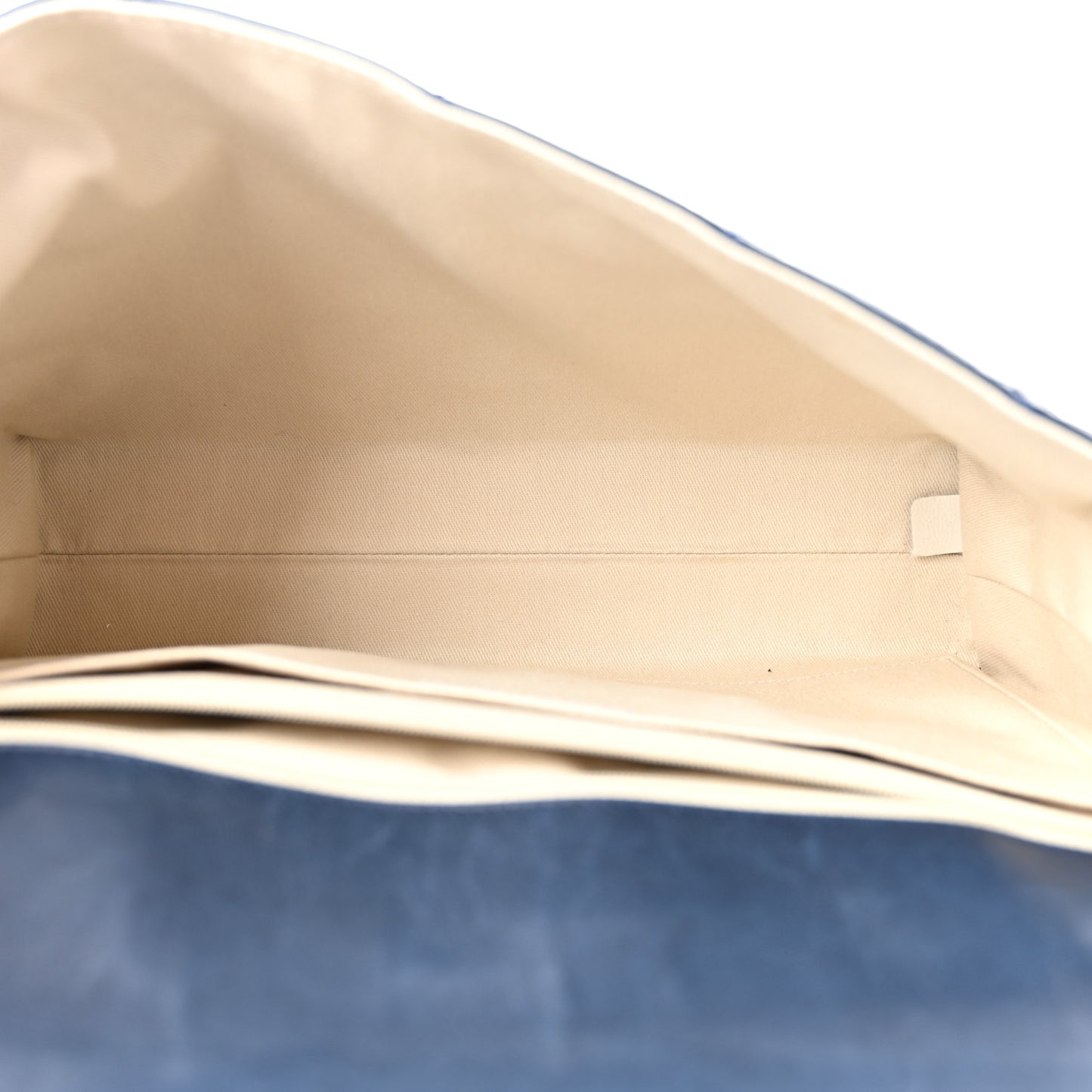 Vinyl Quilted In the Business Flap Bag Navy Blue