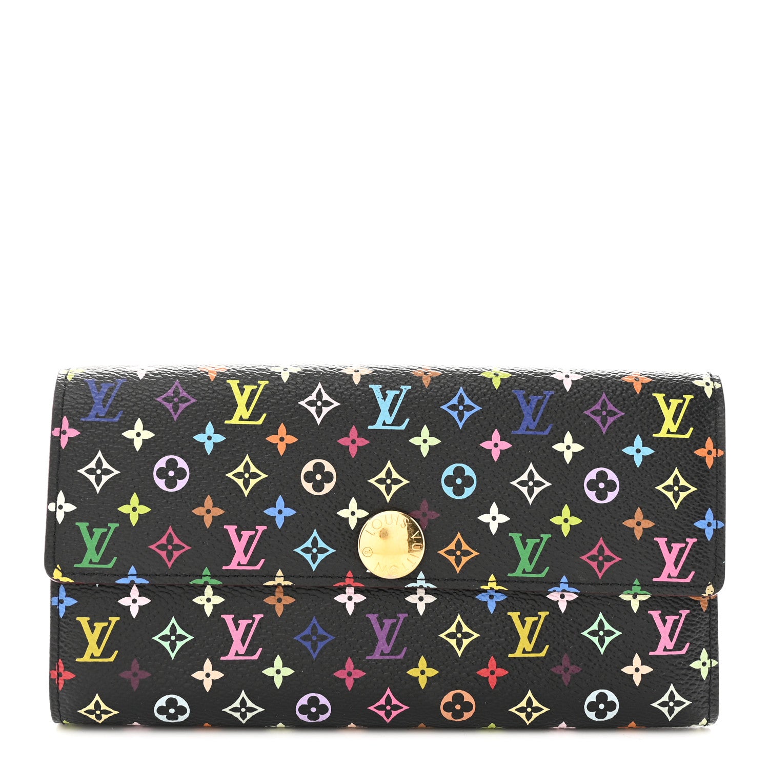 Louis Vuitton Monogram Multicolor Sarah Wallet Black 1 of 10