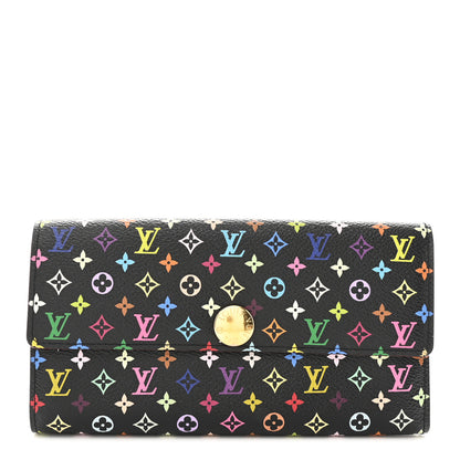 Louis Vuitton Monogram Multicolor Sarah Wallet Black 1 of 10