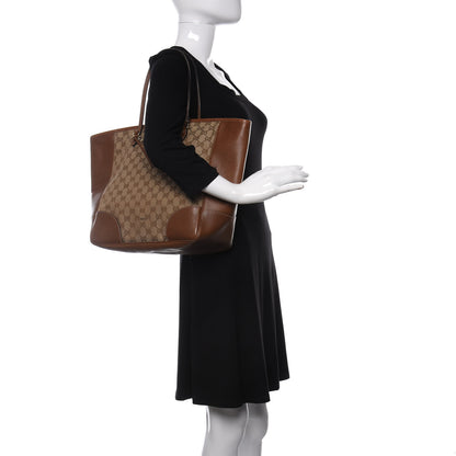 Gucci Monogram Medium Bree Zippered Tote Beige Tabacco 2 of 14