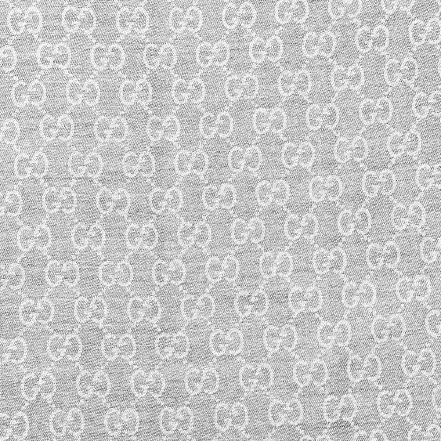 Wool Silk GG Monogram GGNat Scarf Lead