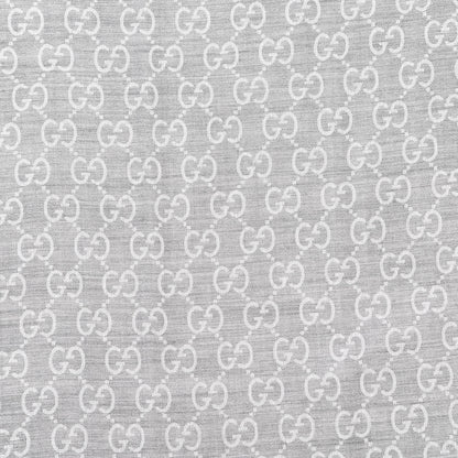 Gucci Wool Silk GG Monogram GGNat Scarf Lead 4 of 5