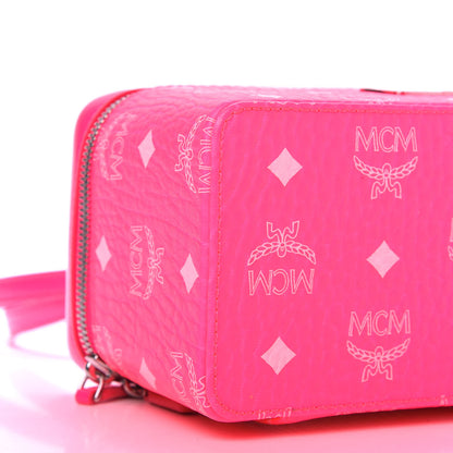 MCM Visetos Vanity Case Neon Pink 6 of 9
