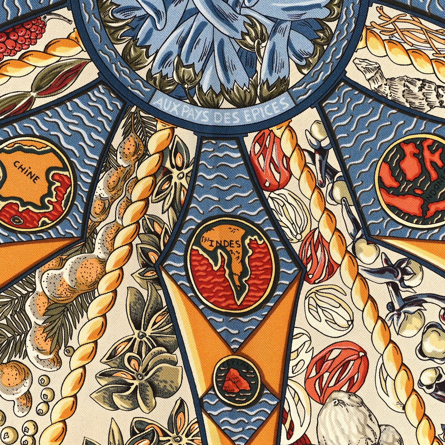 Silk Aux Pays Des Epices Scarf 90