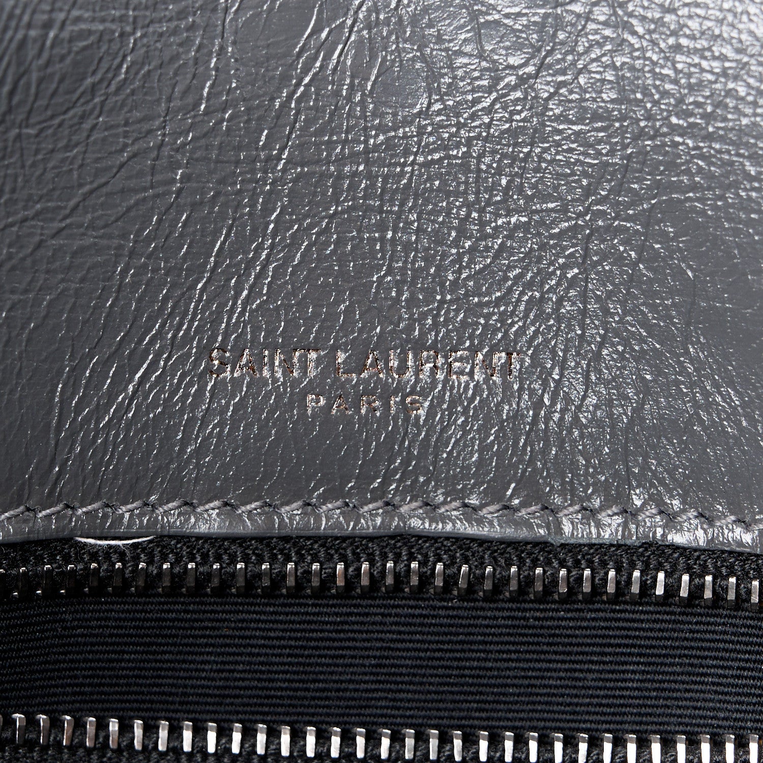 Saint Laurent SAINT LAURENT Crinkled Calfskin Matelasse Monogram Medium Niki Chain Satchel Storm 7 of 11