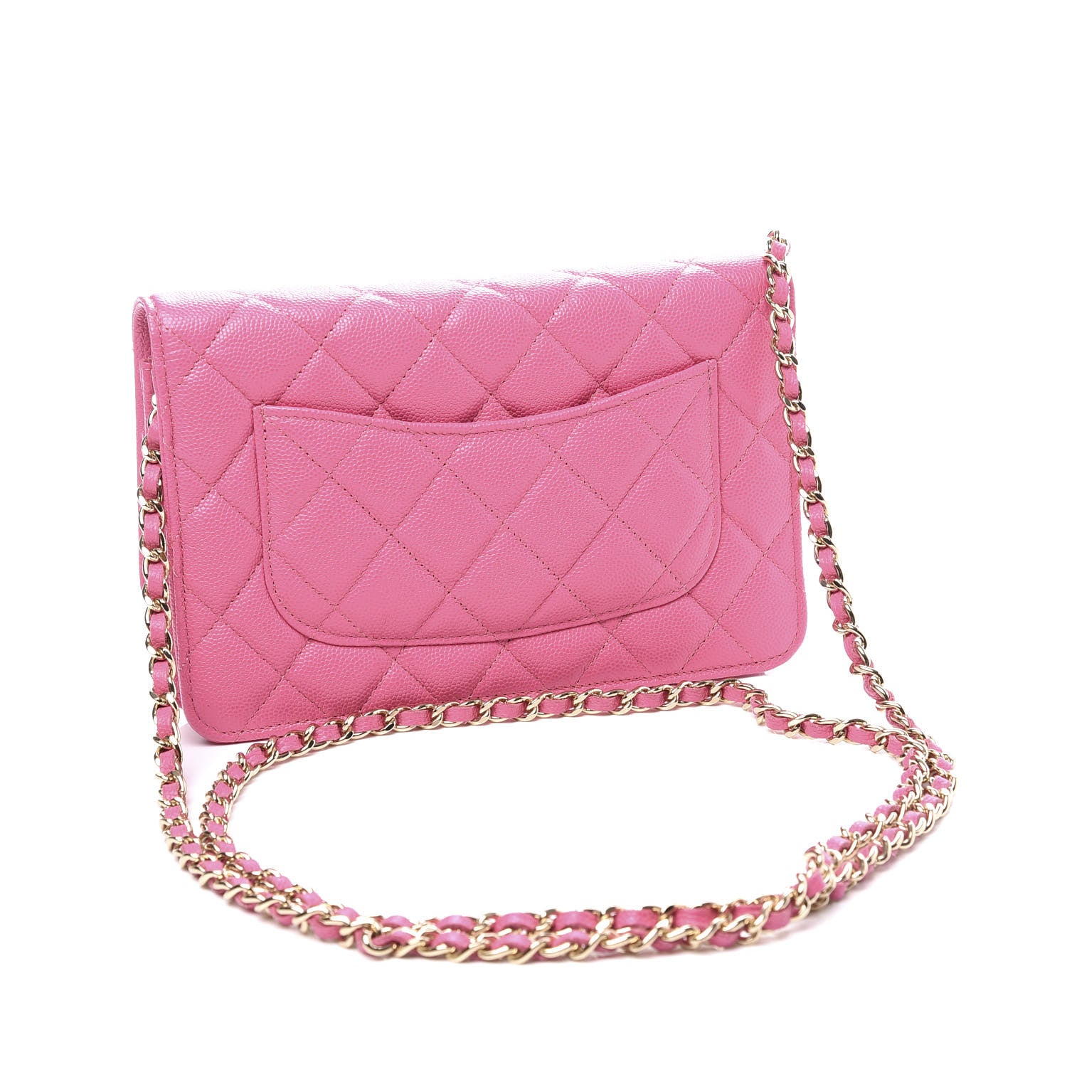 Chanel Caviar Quilted Wallet on Chain WOC Pink 2 of 11