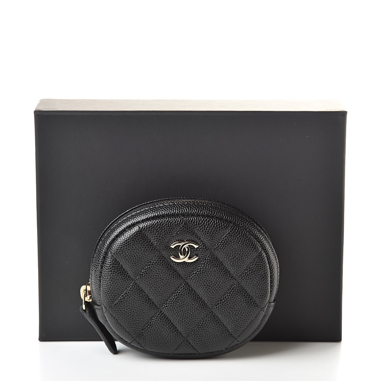 Chanel Caviar Quilted Zip Around Classic Coin Purse Black 8 of 8