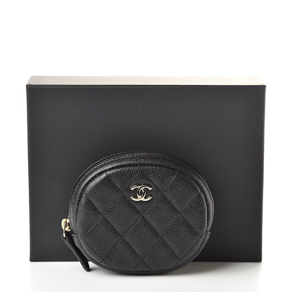 Chanel Caviar Quilted Zip Around Classic Coin Purse Black 8 of 8