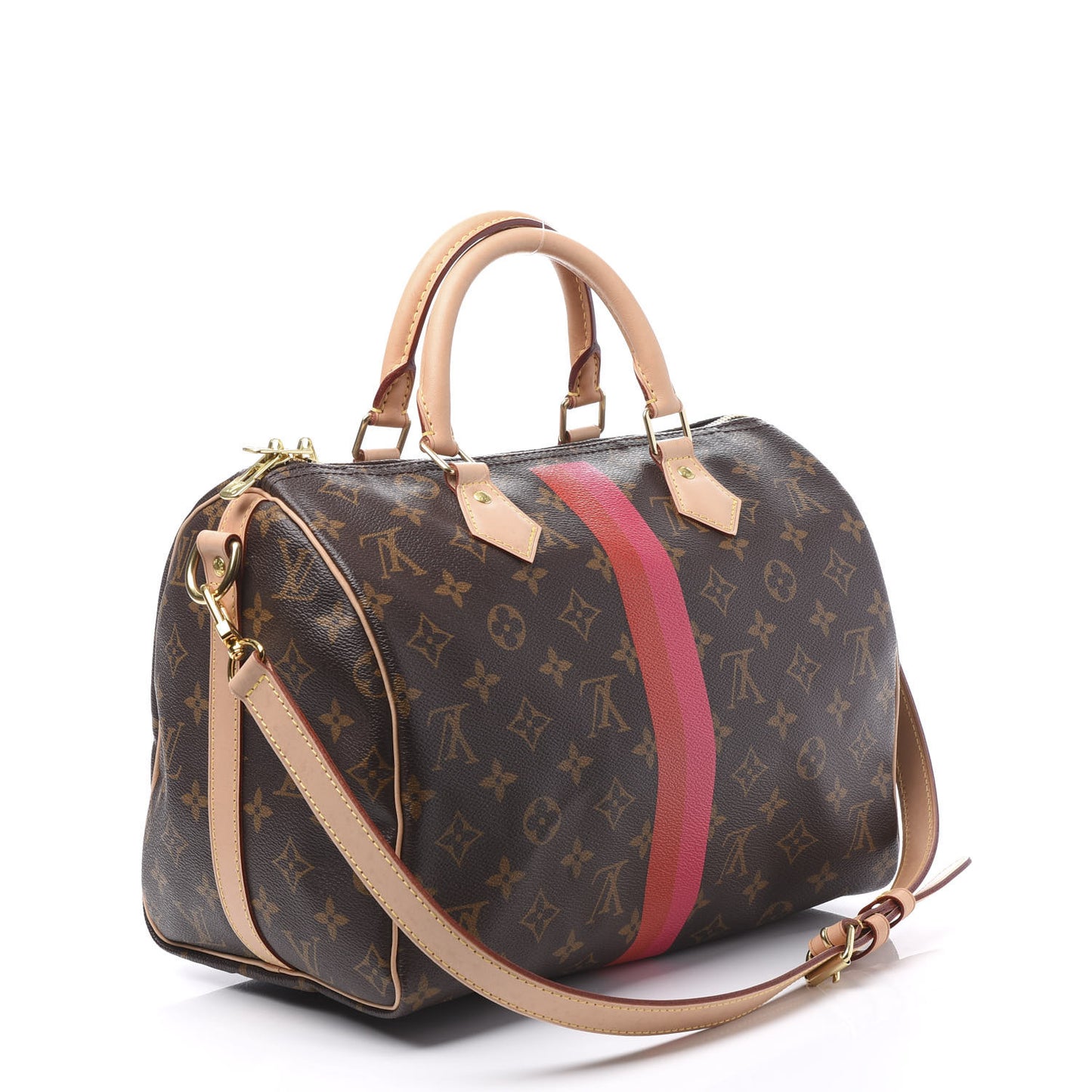 Monogram My LV Heritage Speedy Bandouliere 30 Fuchsia Rouge