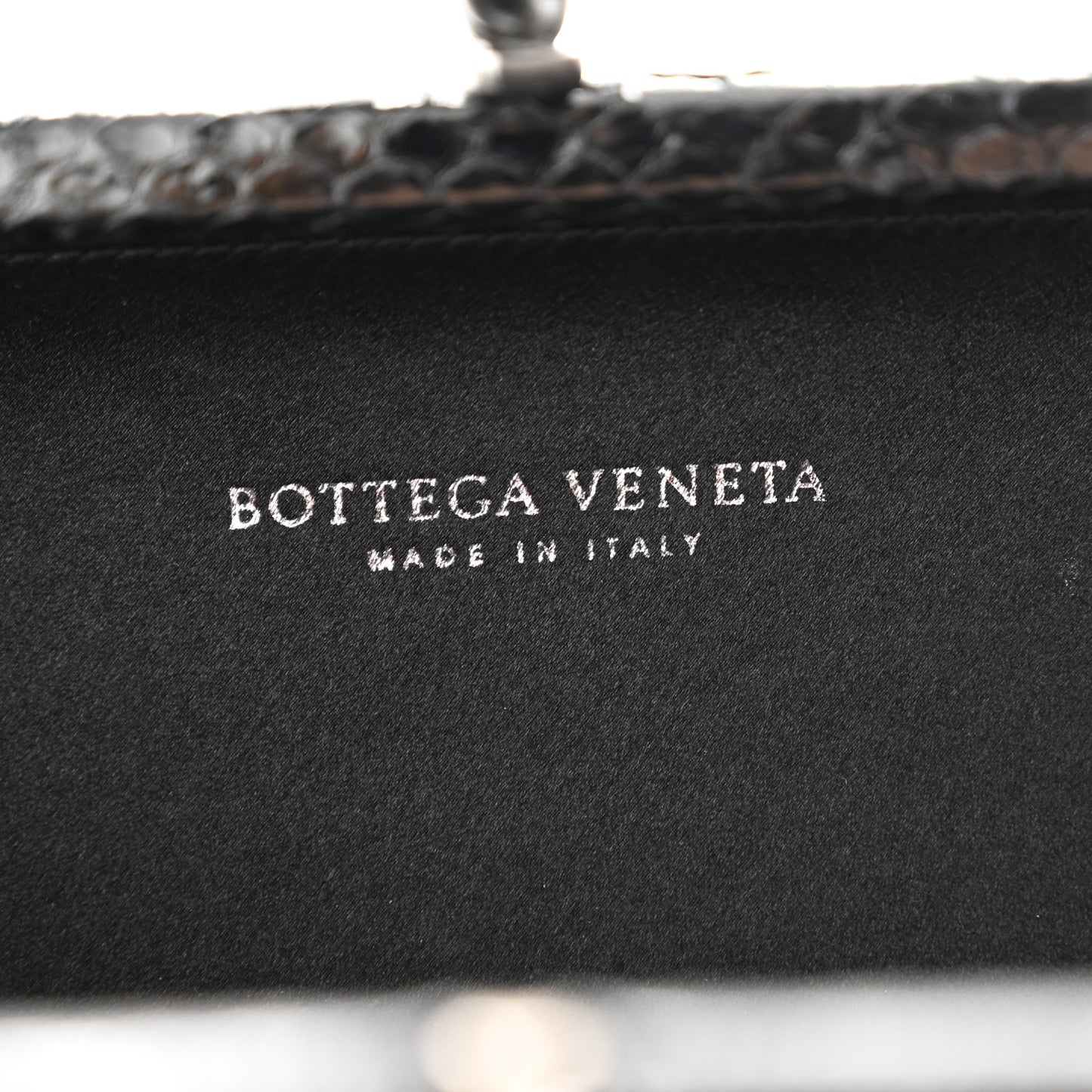 Satin Ayers Intreccio Impero Stretch Knot Clutch Black