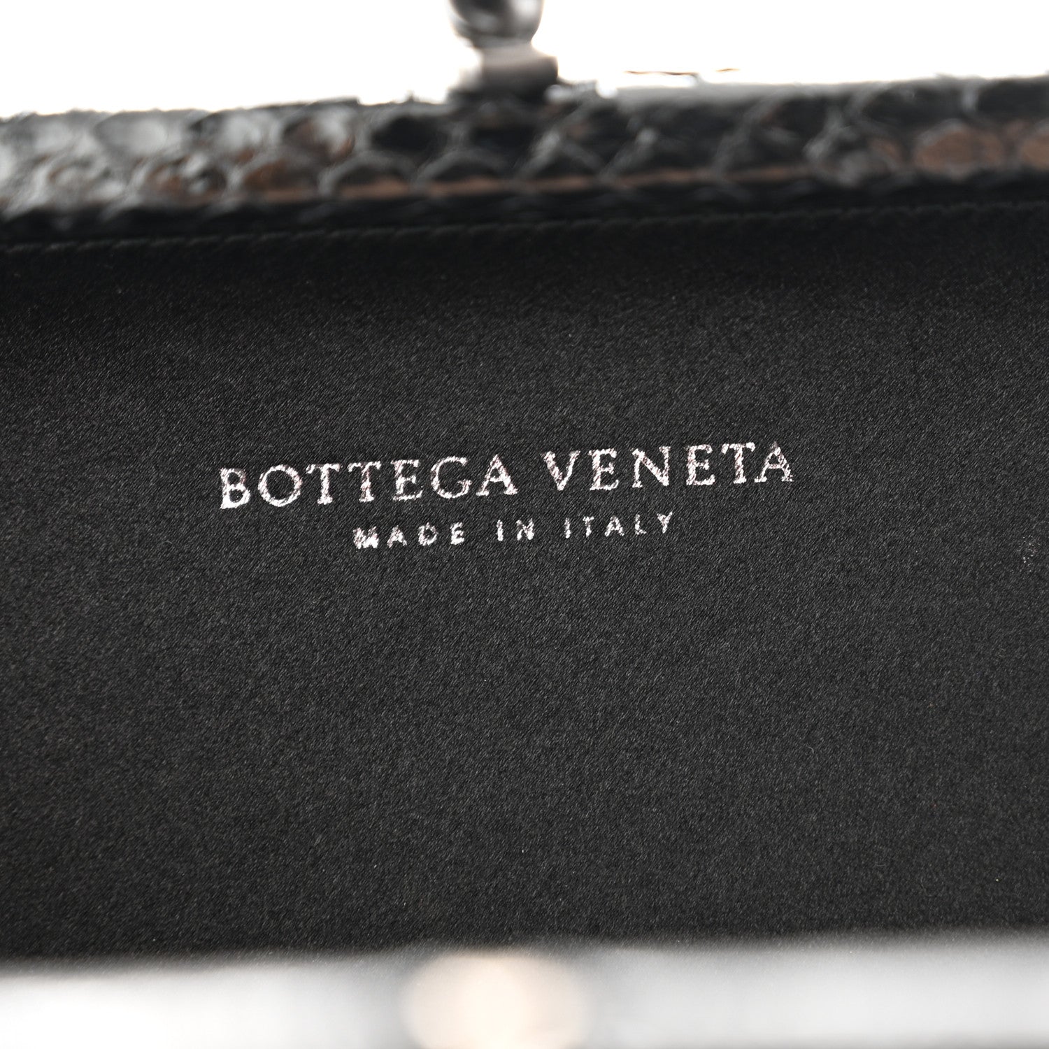 Bottega Veneta Satin Ayers Intreccio Impero Stretch Knot Clutch Black 6 of 7