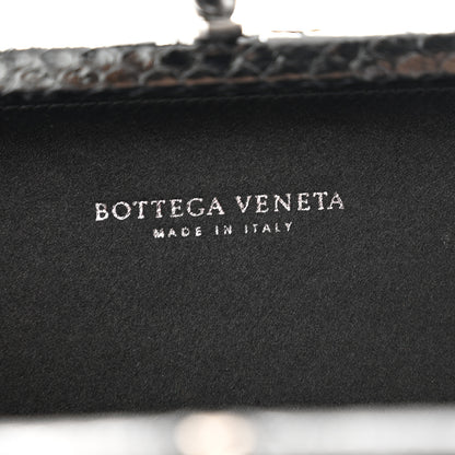 Bottega Veneta Satin Ayers Intreccio Impero Stretch Knot Clutch Black 6 of 7