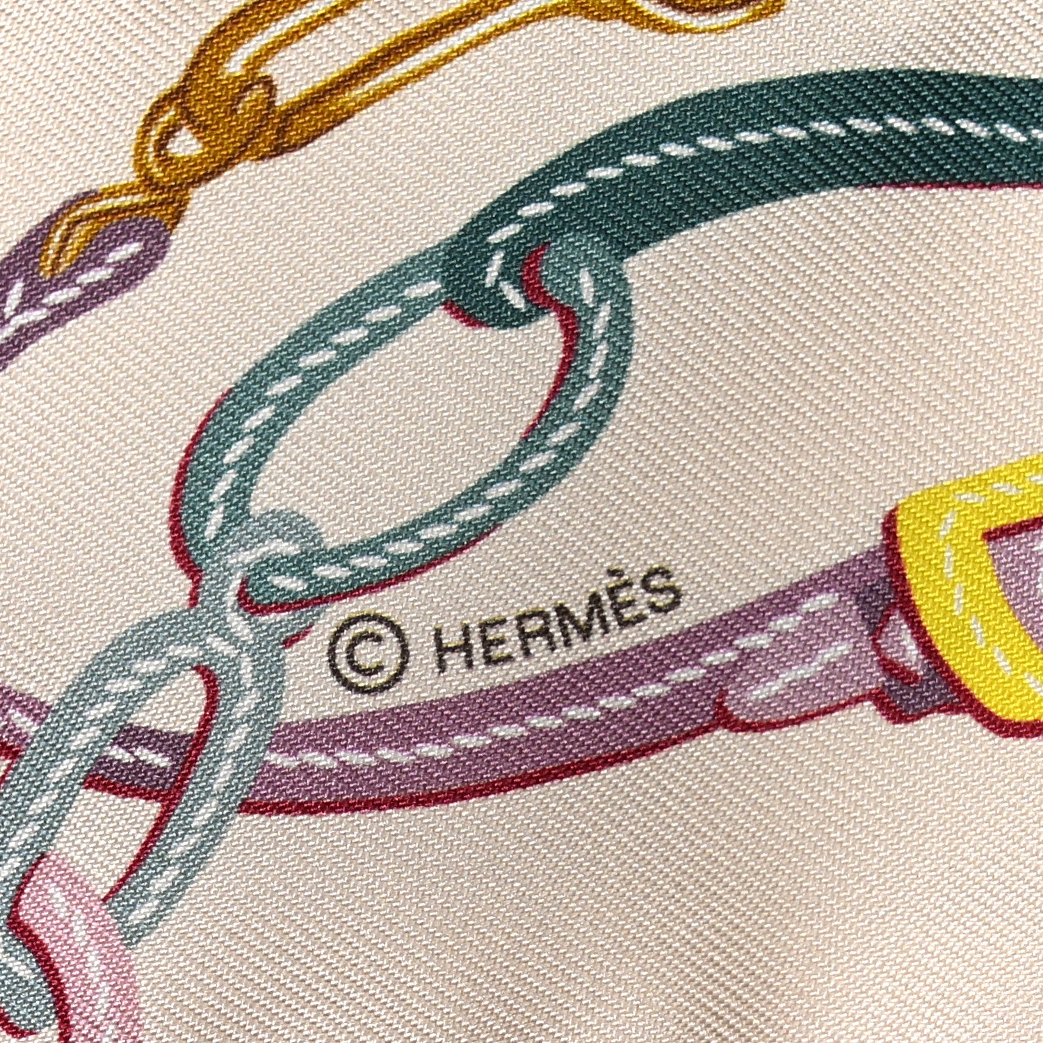 Hermes Silk Brides De Gala Applique Pique Twilly Creme Orange Jaune 4 of 4